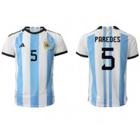 Camisa de time de futebol Argentina Leandro Paredes #5 Replicas 1º Equipamento Mundo 2022 Manga Curta